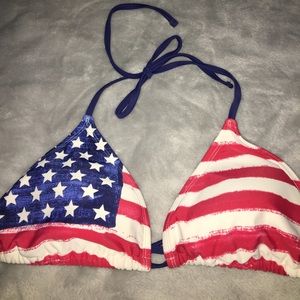 American flag bathing suit top