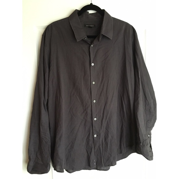 John Varvatos Other - Grey/Blue small checkers men's dress shirt