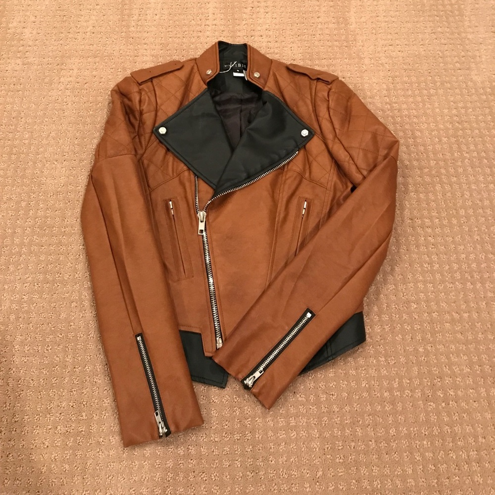 NWOT vegan leather moto jacket