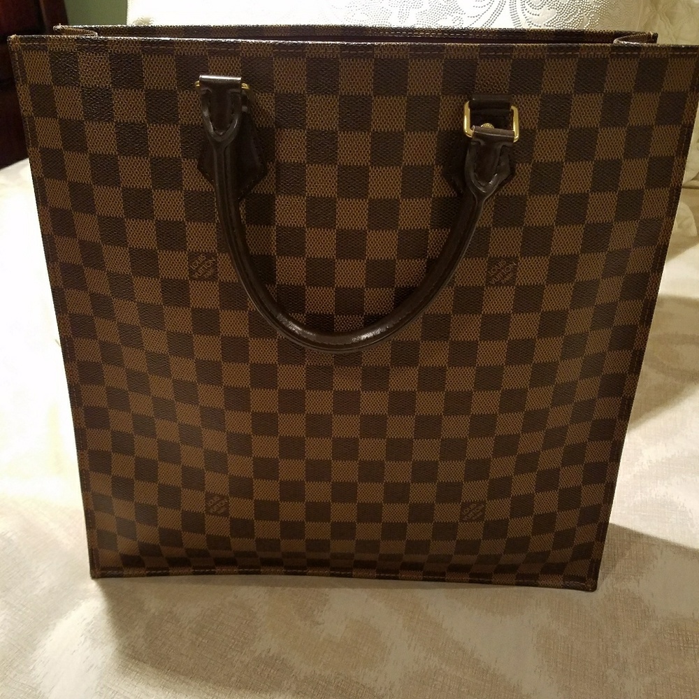 Louis Vuitton Sac Plat Damier Ebene Handbag Tote - Picture 3 of 4