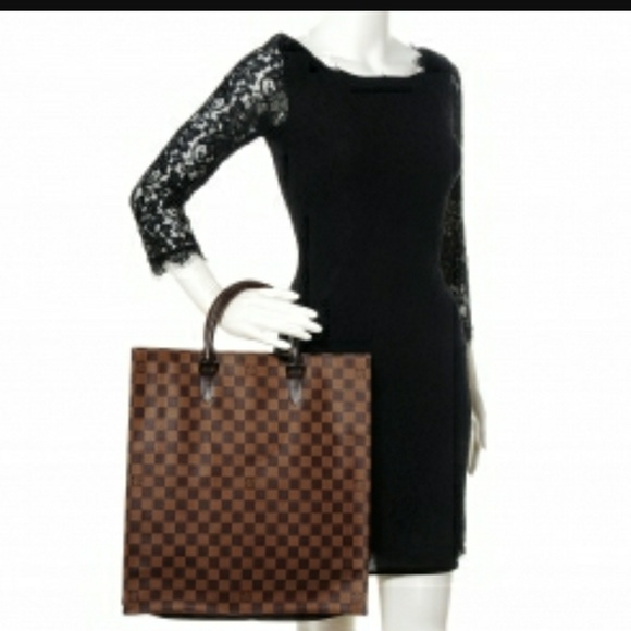 Louis Vuitton Sac Plat Damier Ebene Handbag Tote - Picture 2 of 4