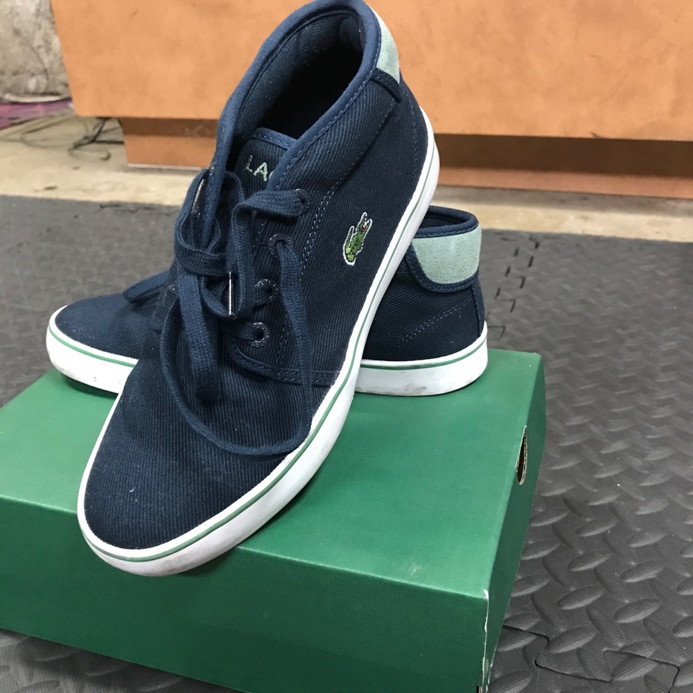 Navy blue Lacoste sneakers