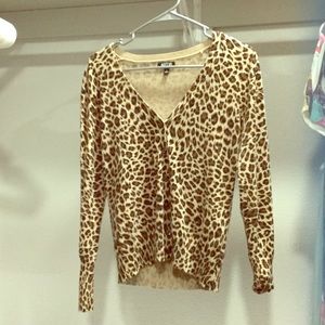 Leopard print cardigan