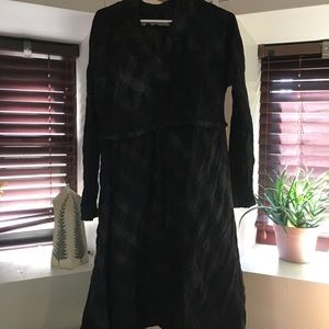 Cynthia Ashby Long Sleeved Tie Dress