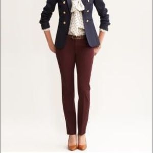 Banana republic Ryan Fit Pants Size 0 burgundy