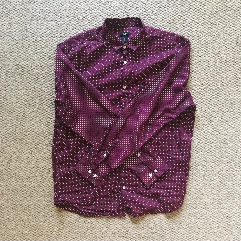 Men's H&M Polka-dot button up