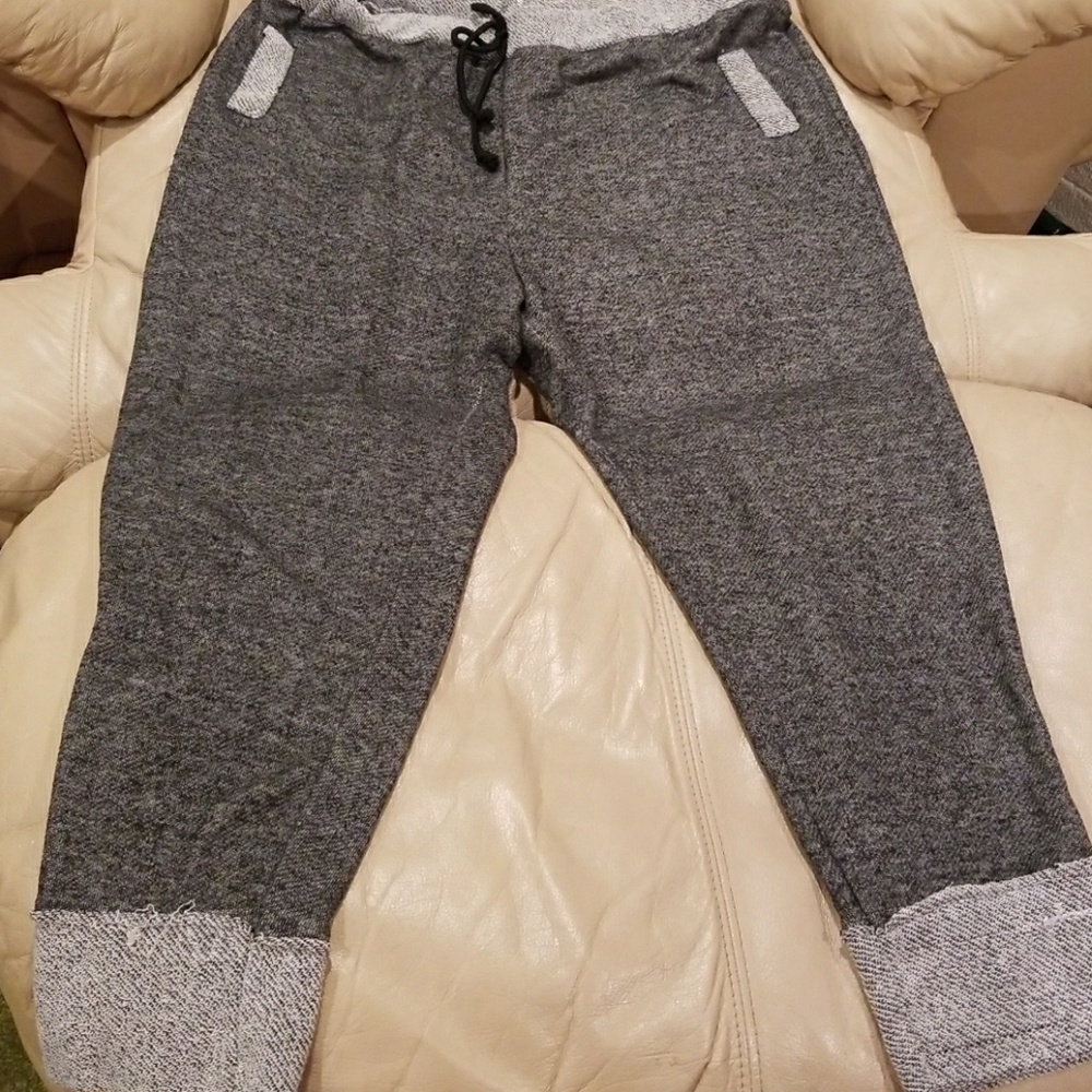 Gray Cropped Joggers