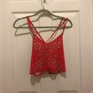 red paisley crop top