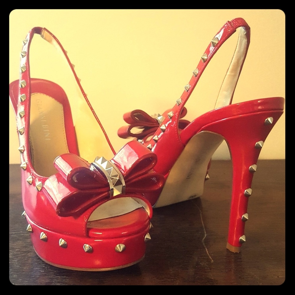 Gianni Bini spiked red high heels