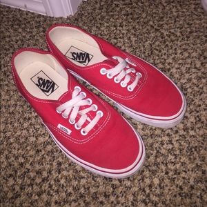 Bright red Vans in great condition! Size 8