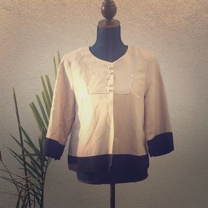 Tan and black jacket