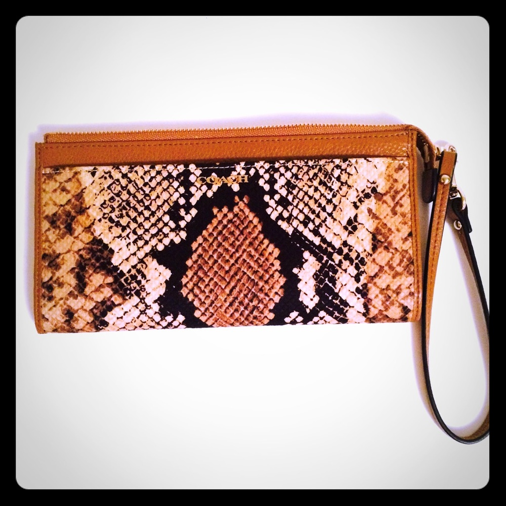 Coach Python Wristlet