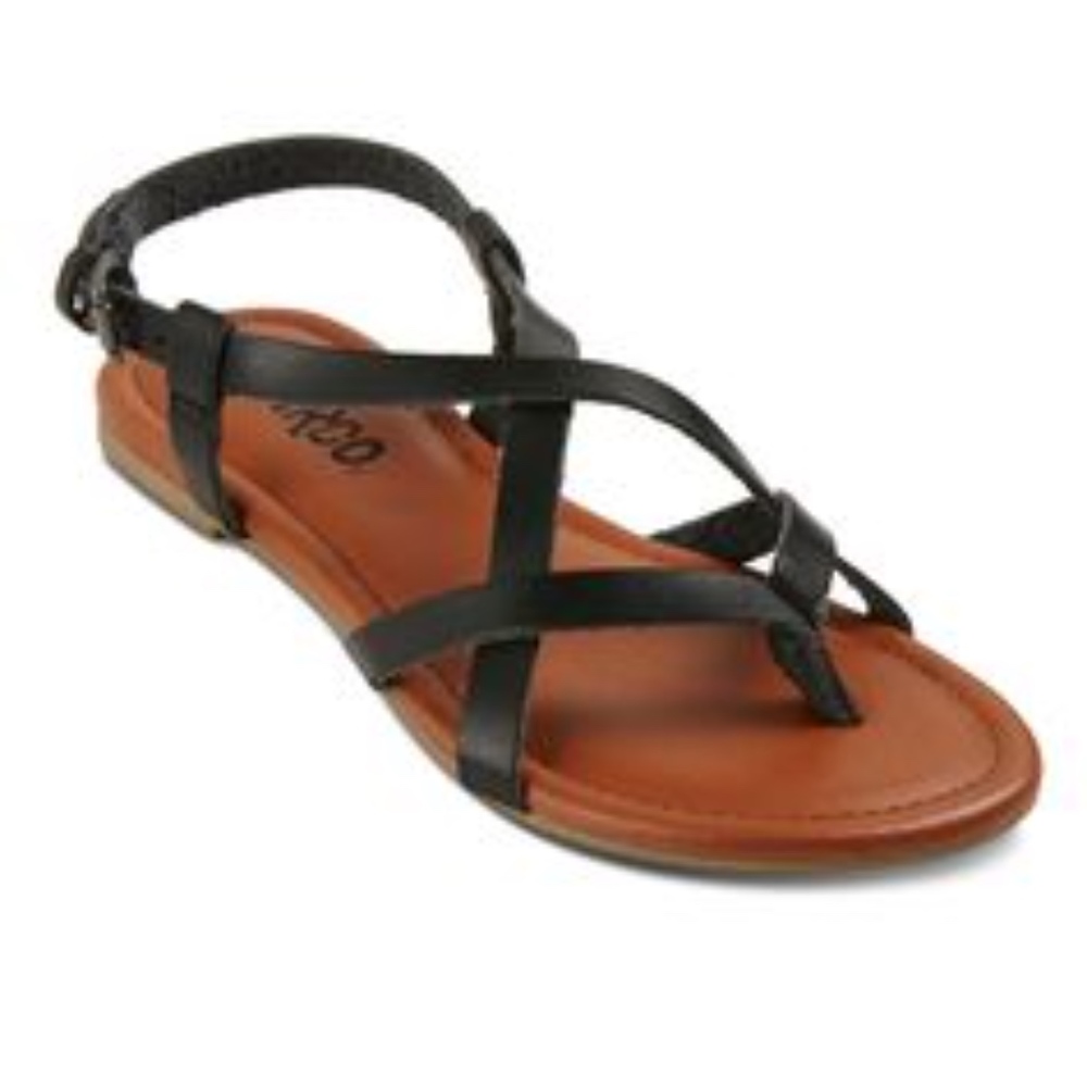 Black strap sandals