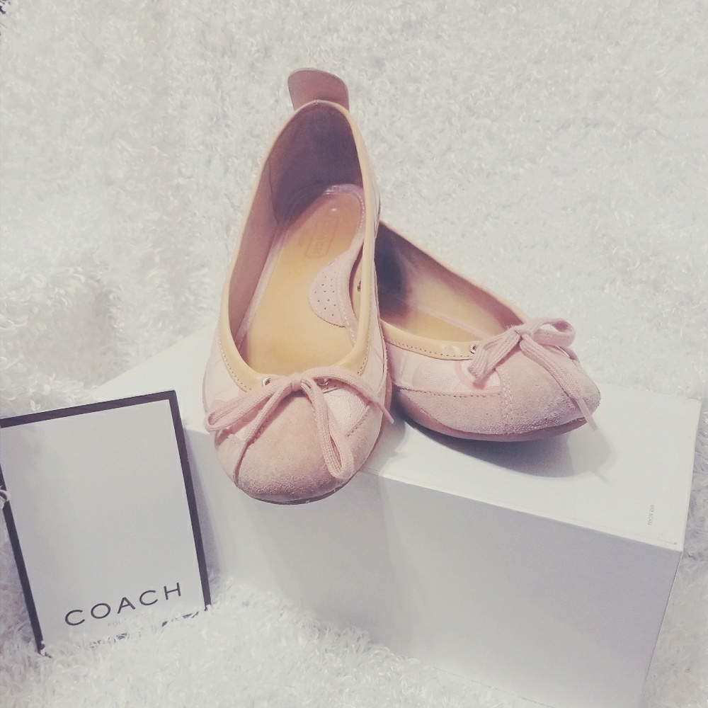 Coach Pink Optic Ballet Flats