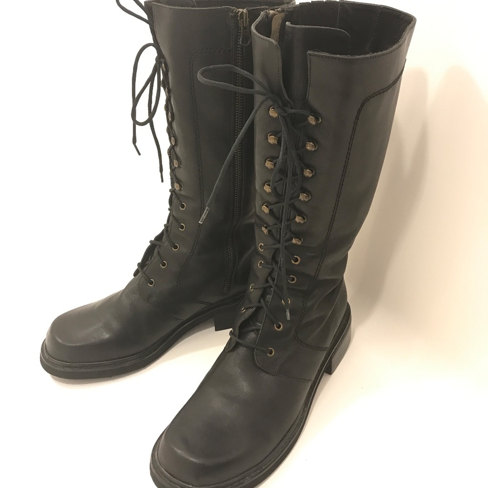 Eddie Bauer Womens Black Combat Riding Boots Size9