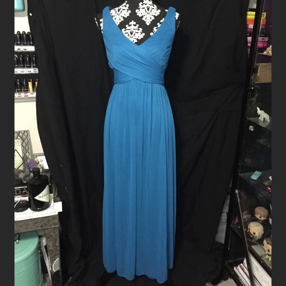 Ocean blue bridesmaid dress