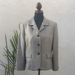 Black and white blazer