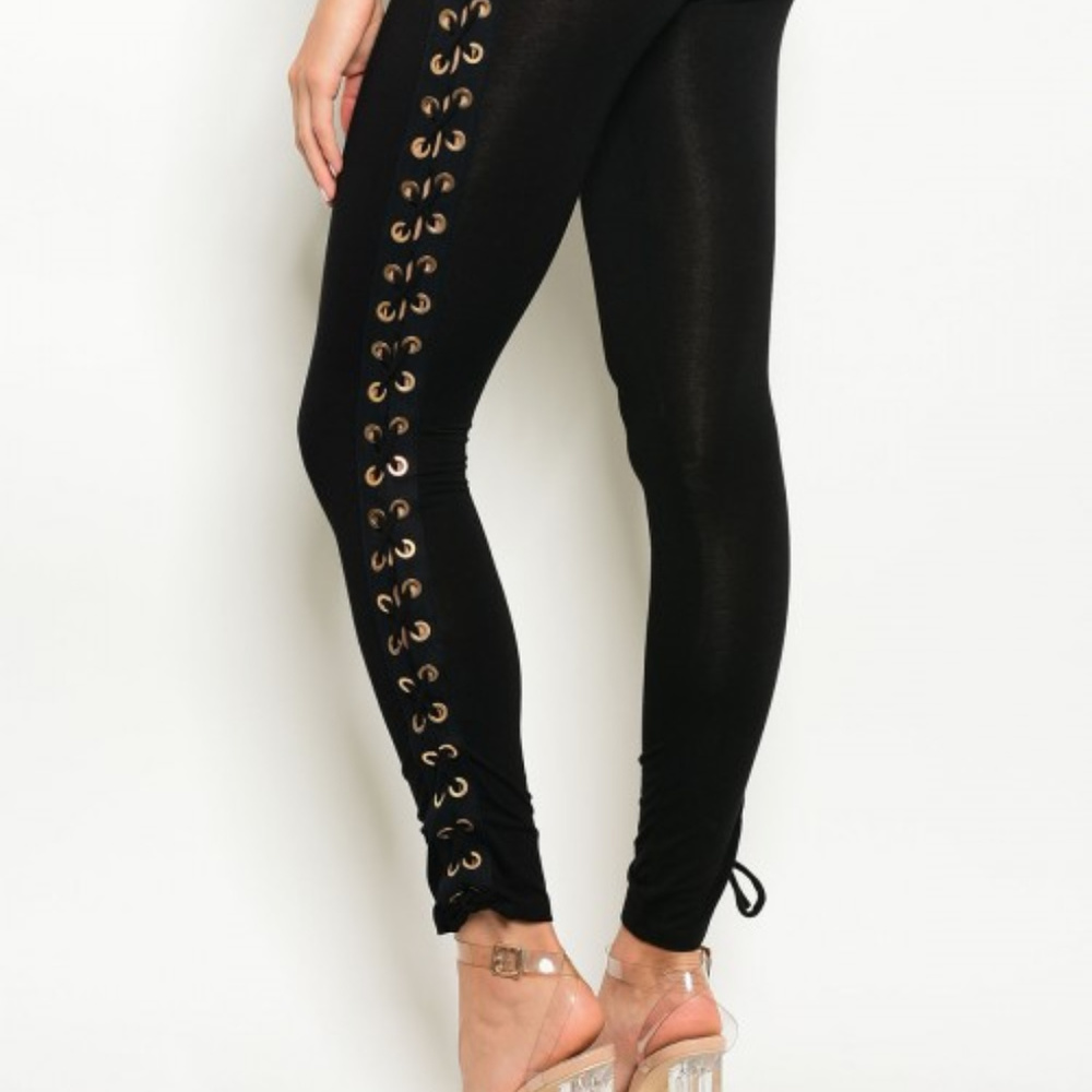 * LAST 1* SASSY LACEUP LEGGINGS - Picture 4 of 4