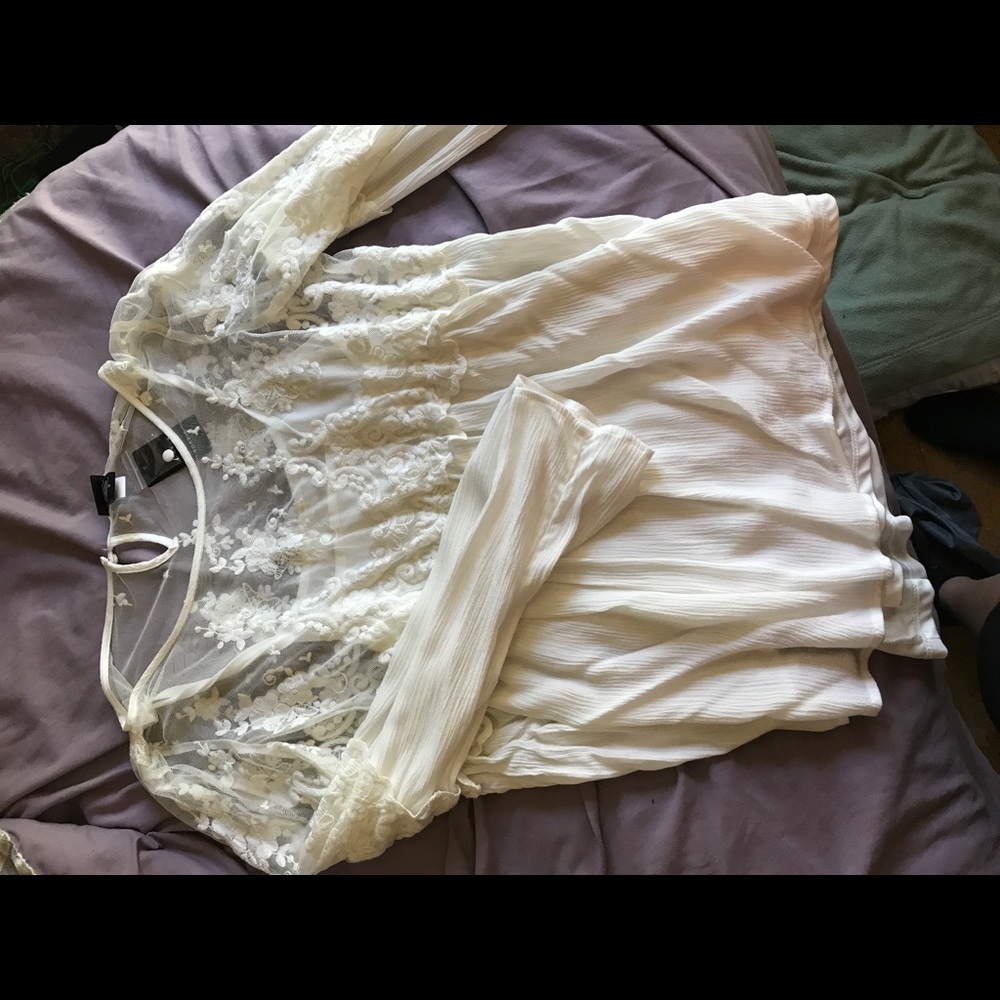 Off White lace blouse