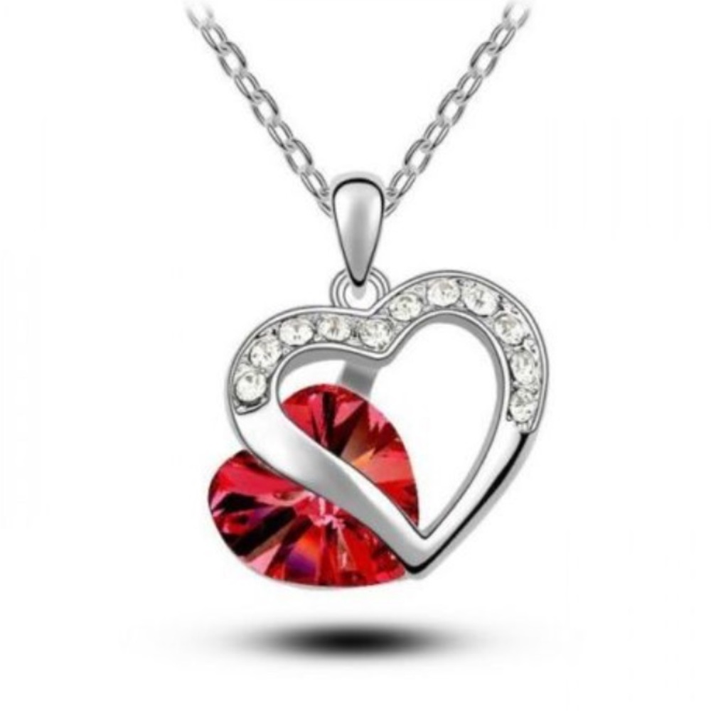 5 for $25 • Red Heart Pendant Necklace