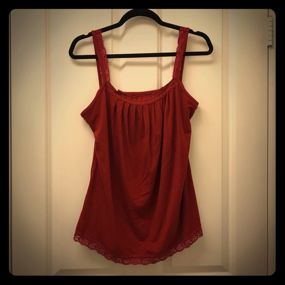 Hillard and Hanson 🥀 Burgundy Sleeveless Cami - Picture 1 of 7