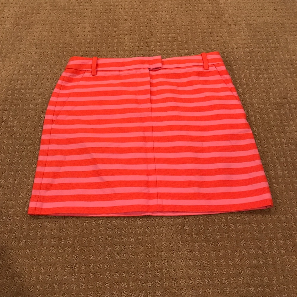 JCrew striped mini skirt
