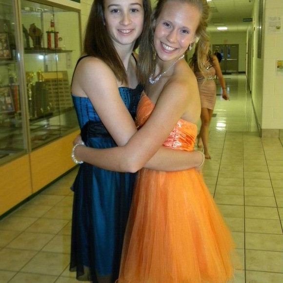 Orange Dancing Queen Homecoming Dress - Picture 2 of 3