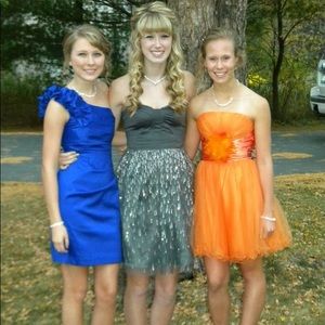 Orange Dancing Queen Homecoming Dress