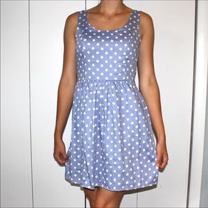 Blue polka dot dress