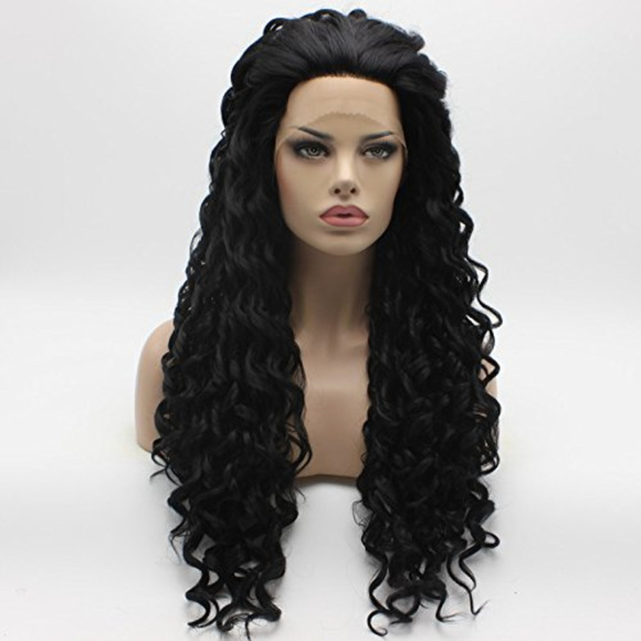 Black Curly Beauty Lacefront Wig 26-28 inches!! - Picture 2 of 7