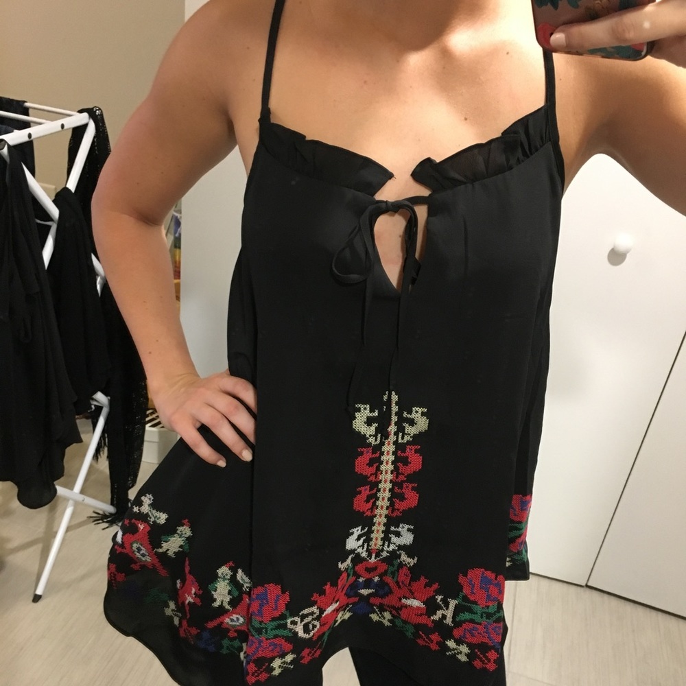 Va Va (Revolve) embroidered blouse