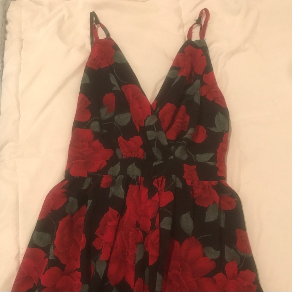 Rose print romper
