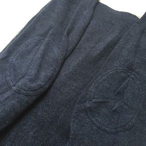 NWOT J Crew Navy Lambswool Elbow Patch Sweater