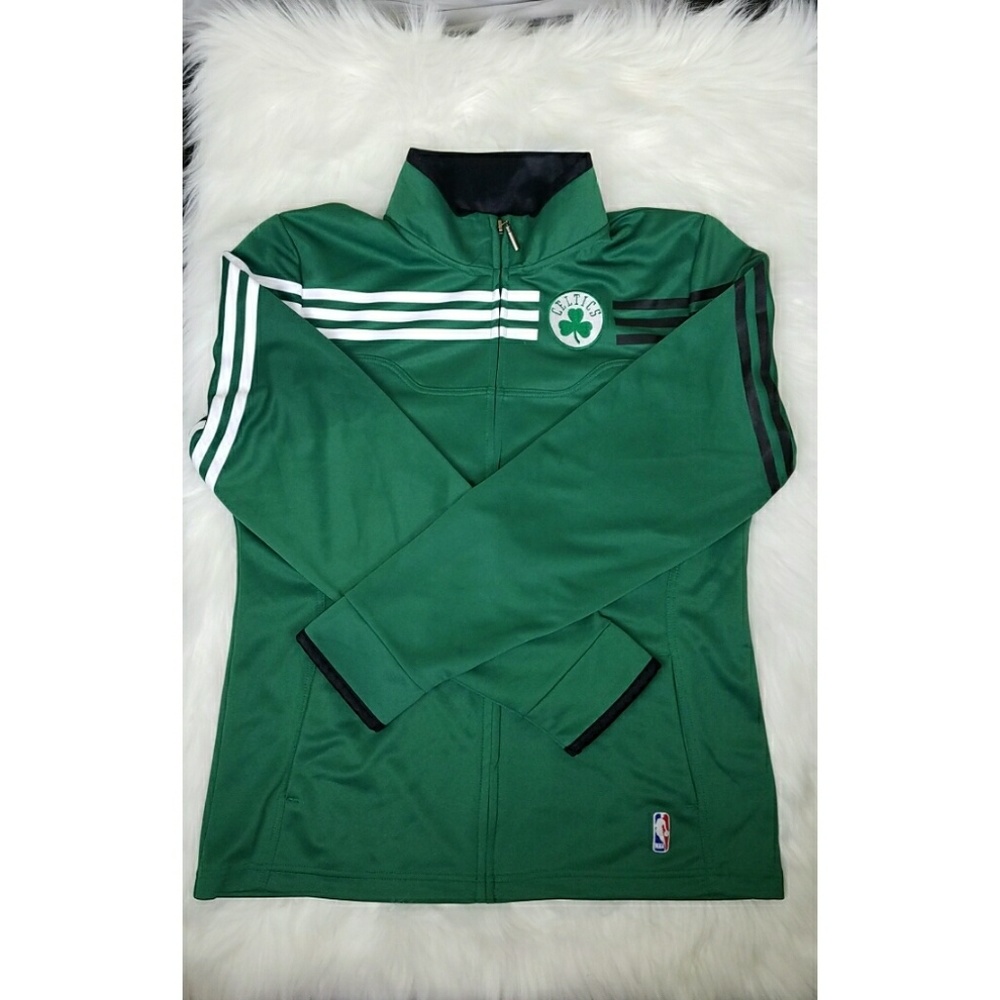 Adidas Women's Boston Celtics Green Track Jacket