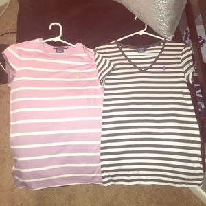 Two Ralph Lauren striped T-shirts