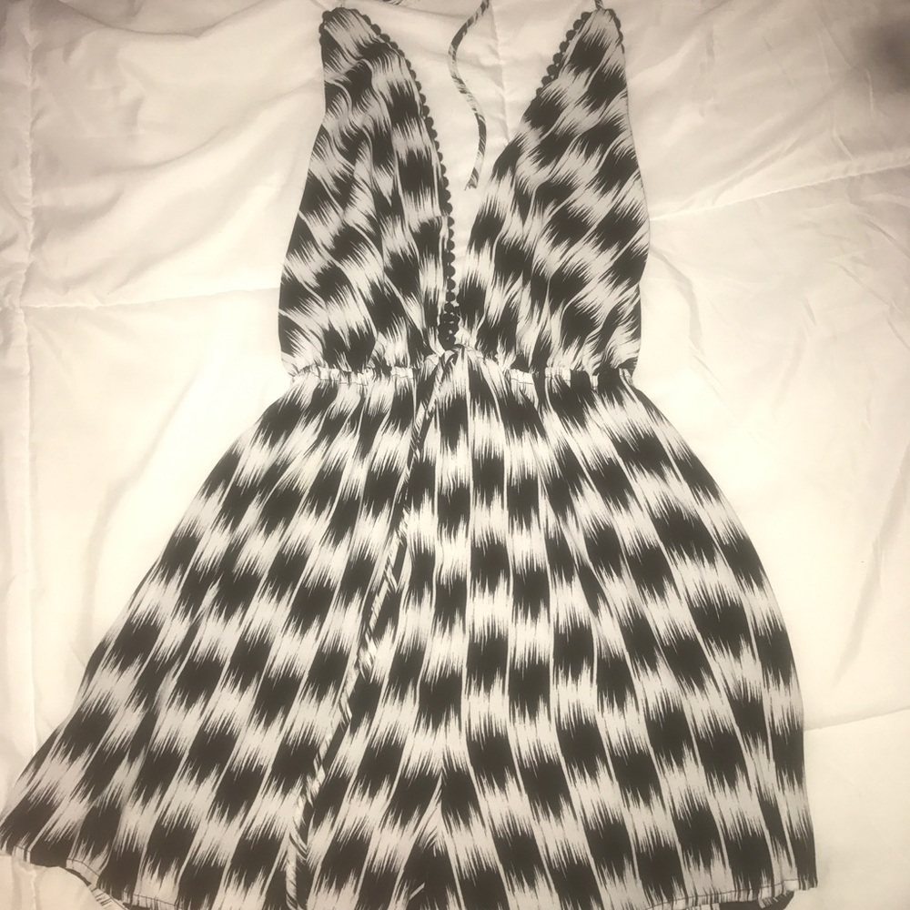 Black and white romper