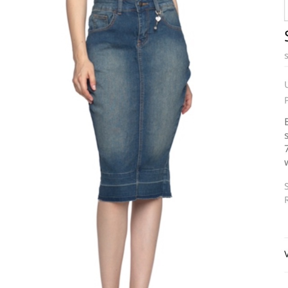 Denim Pencil Skirt