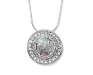 ROUND ANCIENT ROMAN GLASS ROPE BEAD EDGE NECKLACE