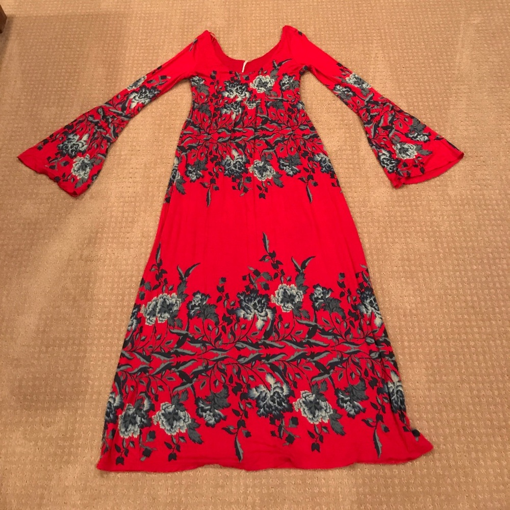 Free People bell sleeve maxi