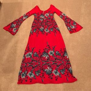 Free People bell sleeve maxi