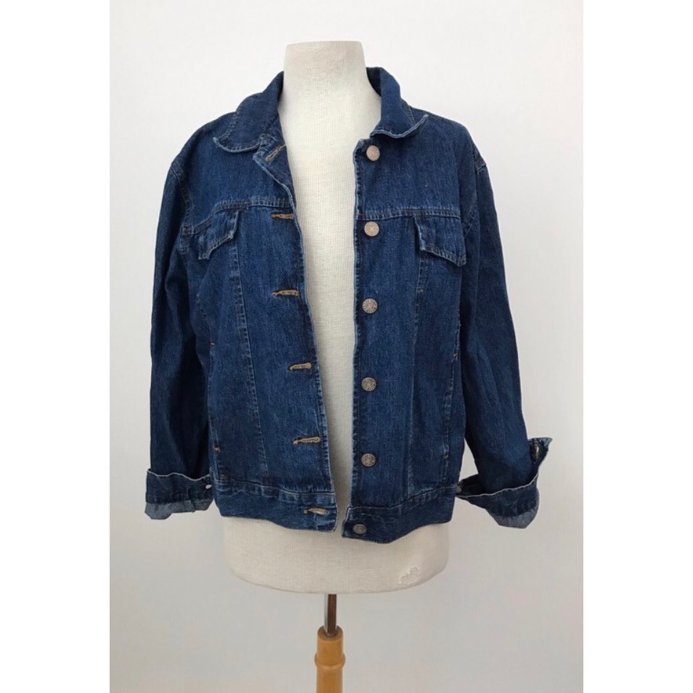 ❌SOLD❌Vintage 90s Grunge Jean Jacket - Picture 2 of 5
