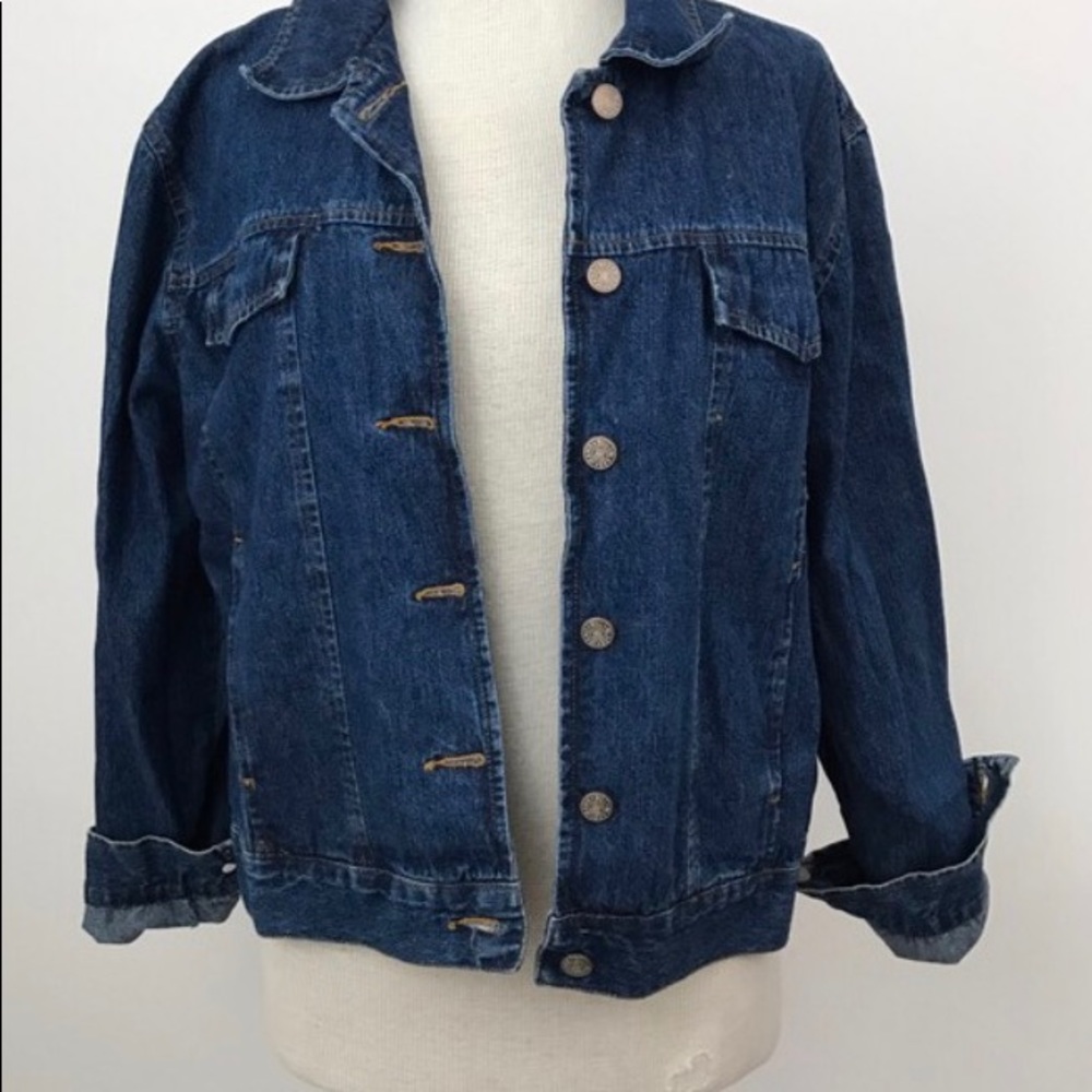 ❌SOLD❌Vintage 90s Grunge Jean Jacket - Picture 5 of 5