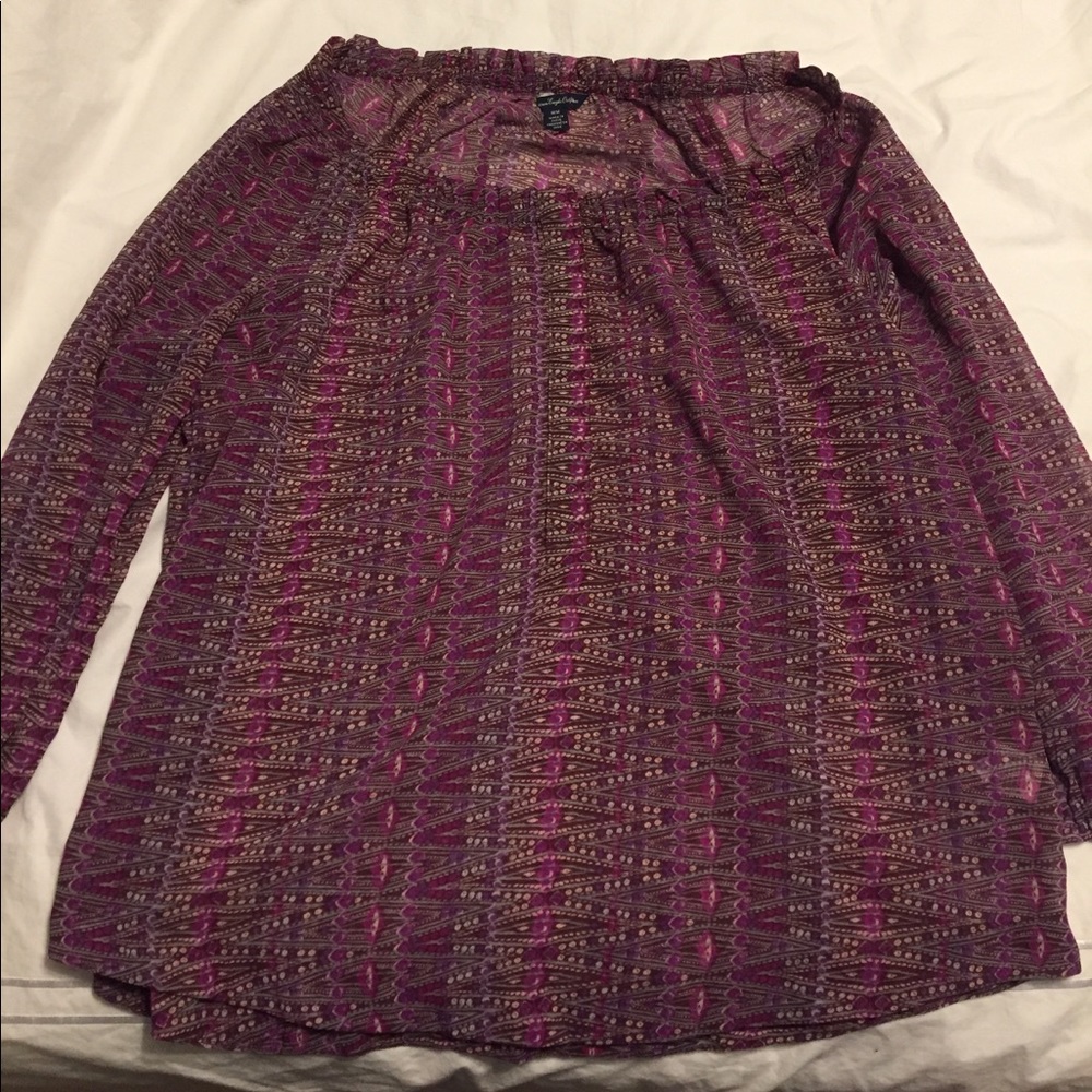 Purple flowy AEO top