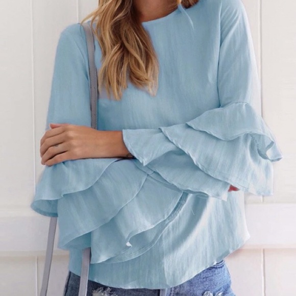 🆕 CAROL Ruffled Blouse - Picture 5 of 8