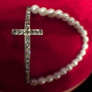 Diamond Cross Bracelet