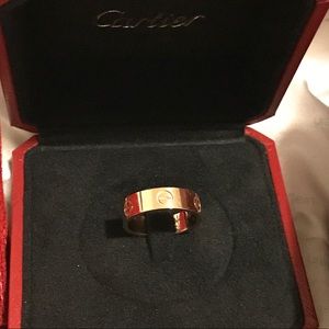 Cartier rose gold love ring size 54, (7)