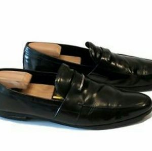 Mens Black Prada Leather Loafers Drivers Sz 12