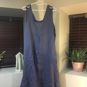 Cynthia Ashby Purple Linen Tank Dress