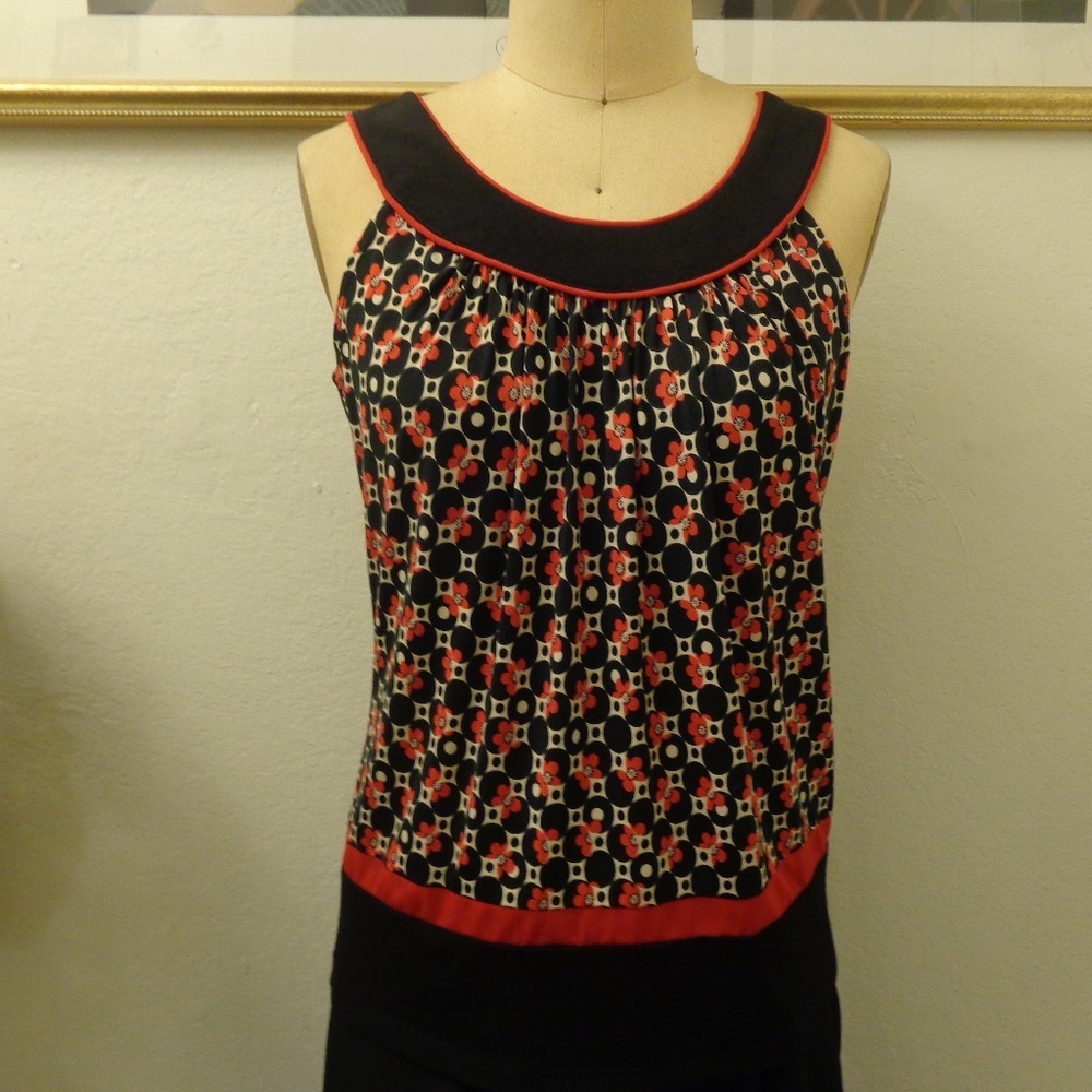 Love Tease Floral Print Halter Tank Top