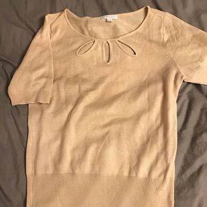 NY&Co Cream colored short sleeved sweater